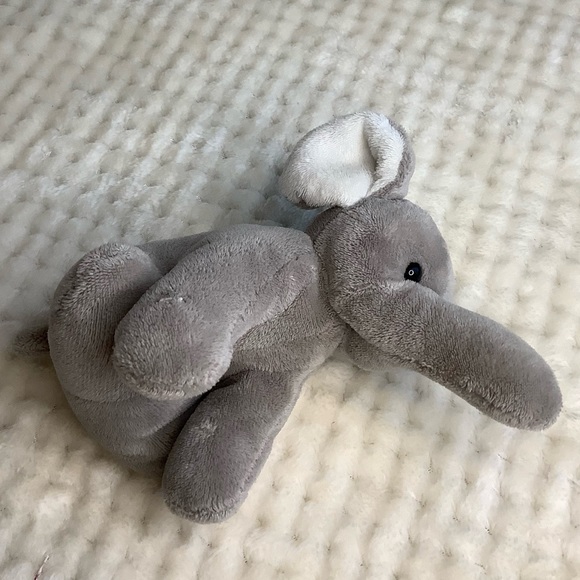 Little Grey Plush Elephant Stuffed Animal Toy - Picture 9 of 12